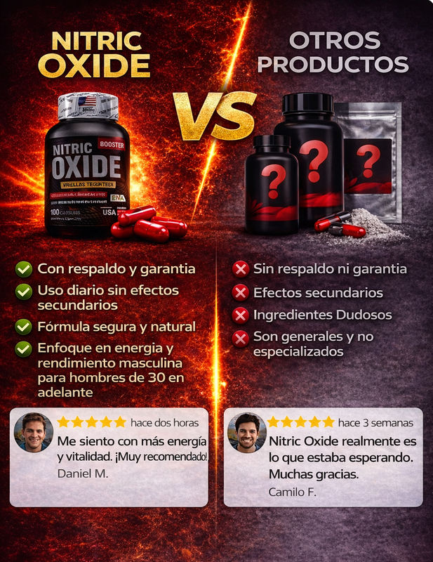 Fórmula Natural para el Bienestar Masculino NITRIC OXIDE BOOSTER X 100 CAP ®